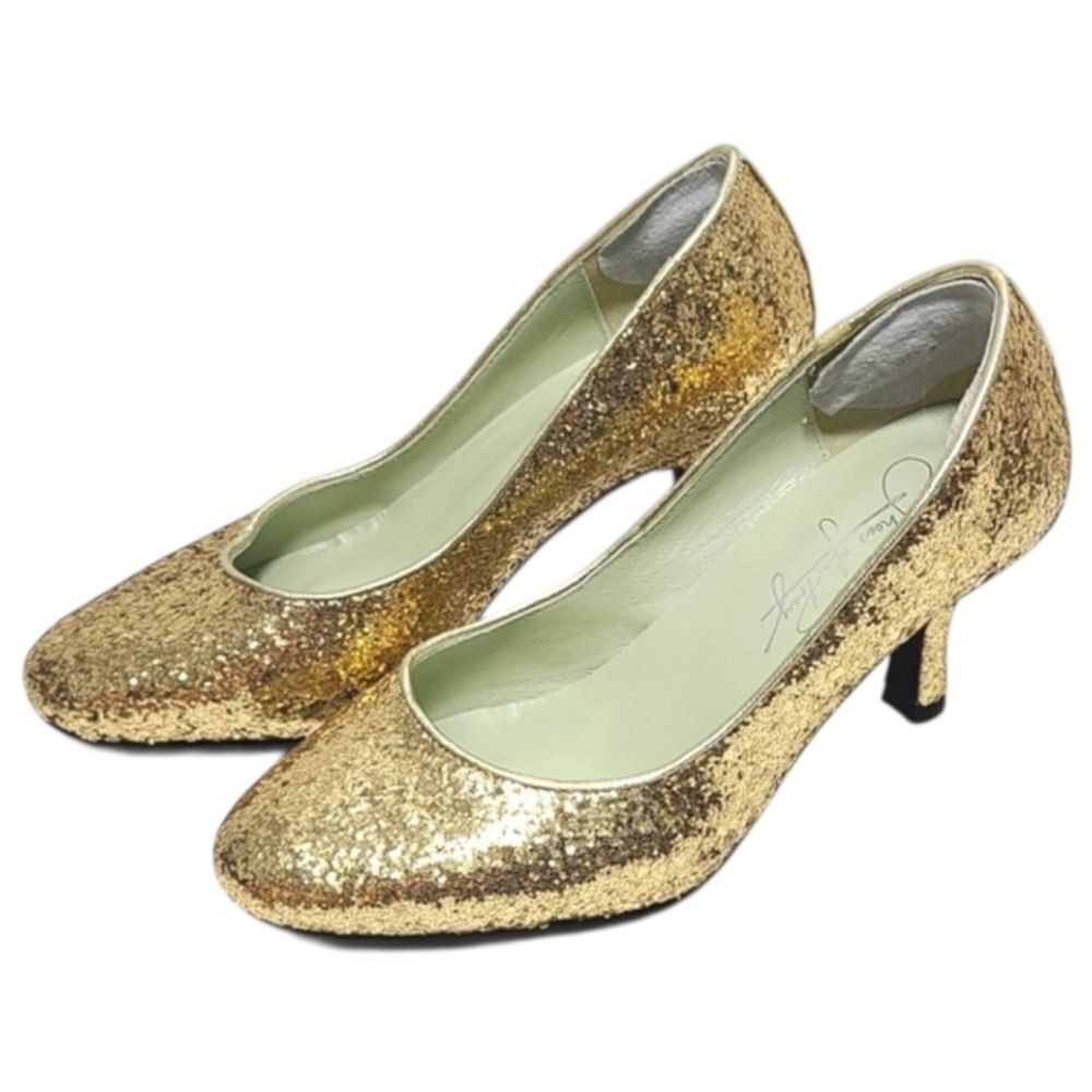 Shoes of Prey Glitter Kitten Heels Sparkly‎ Party Evening Dress Pumps Bridal